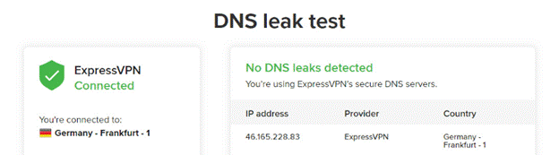 Test for DNS leakage