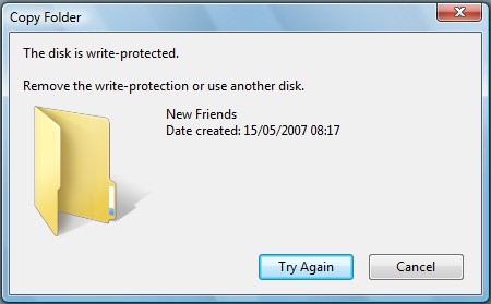 Disk Is Write Protected Error on USB