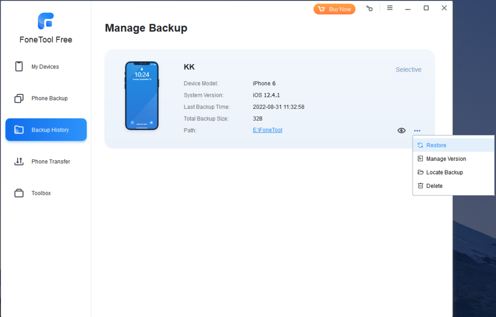 iPhone to iPhone Transfer and manage backup