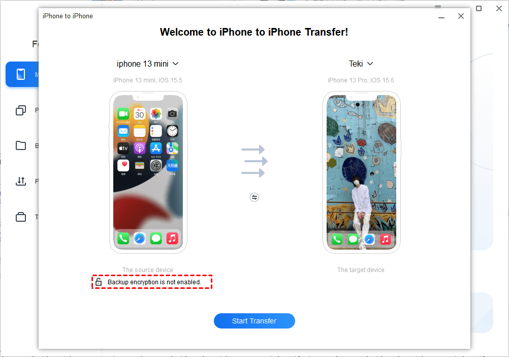 transfer data to new iPhone without iTunesi or Cloud